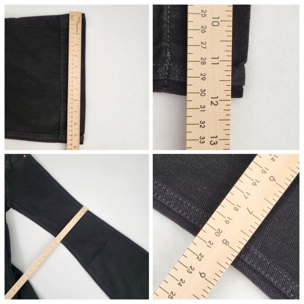 RE/DONE 70s Low Rise Bell Bottom Jeans Size 24 Black Mega Flare NWT - Picture 11 of 12